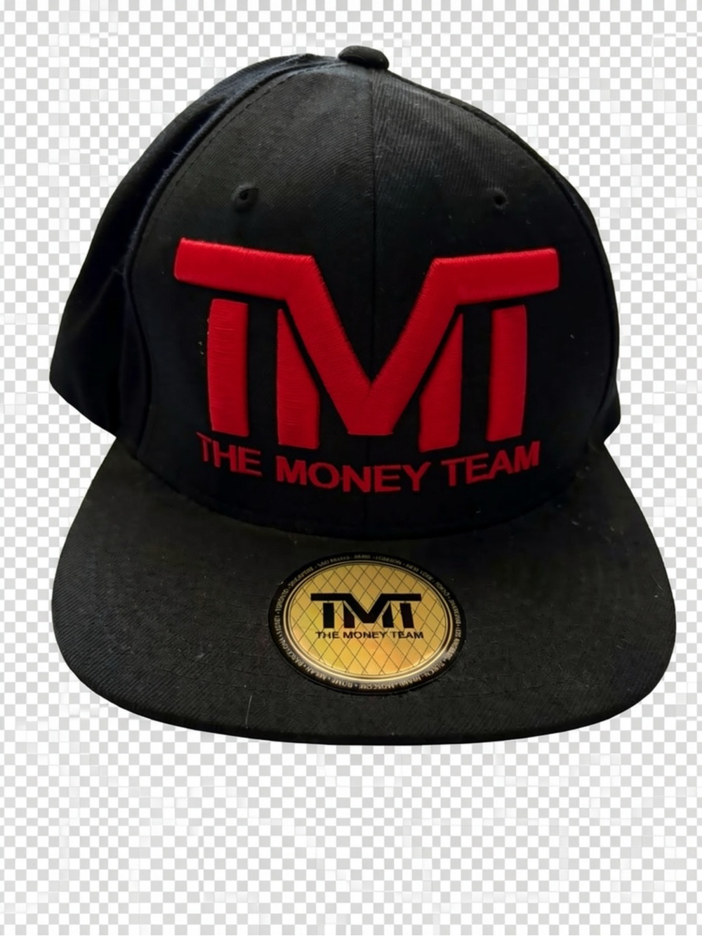 Black & Red Embroidered Snapback Hat